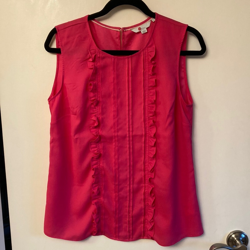 Boden sleeveless hot pink blouse size 8